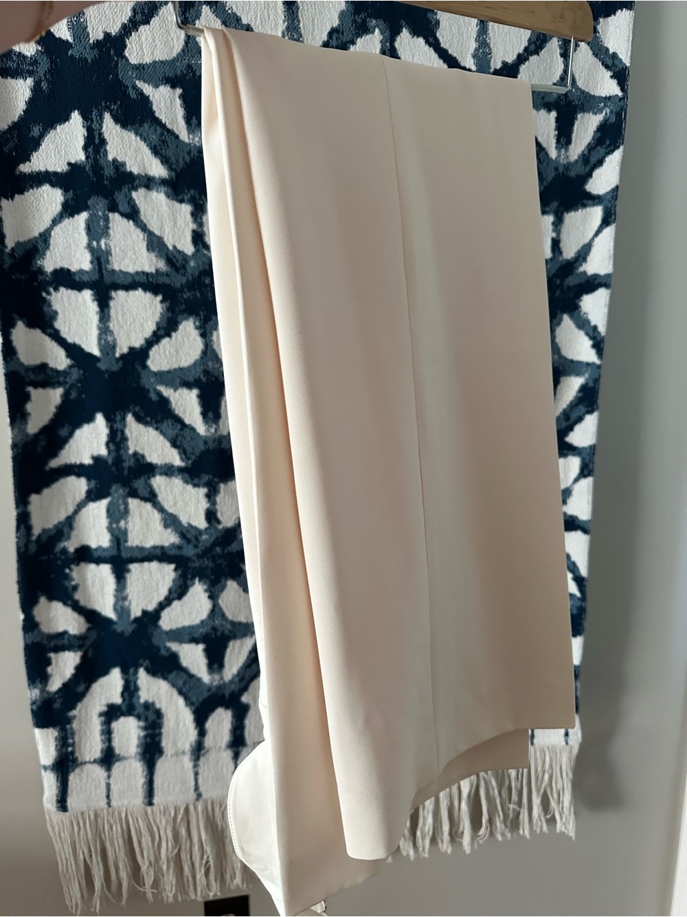 White House Black Market Cream Wide-Leg Trousers